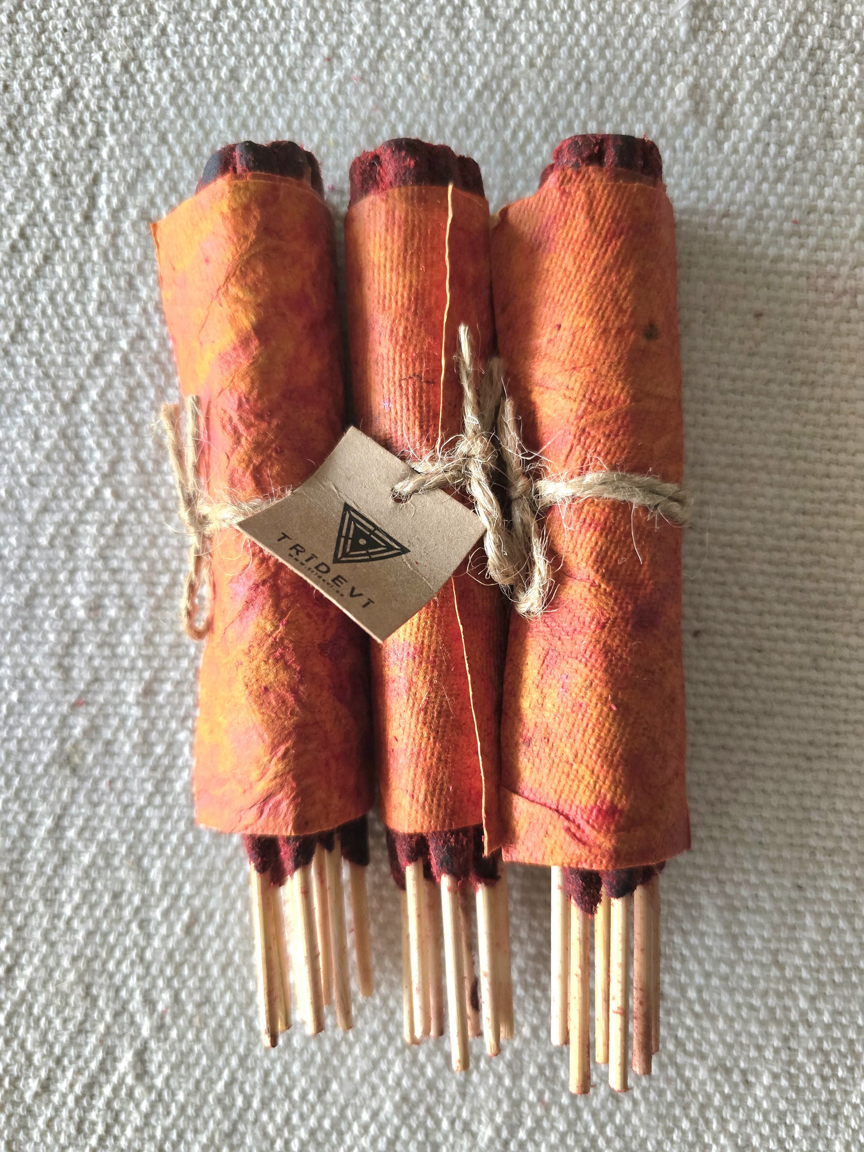 Artisanal Hand Rolled Incense - Red Lotus