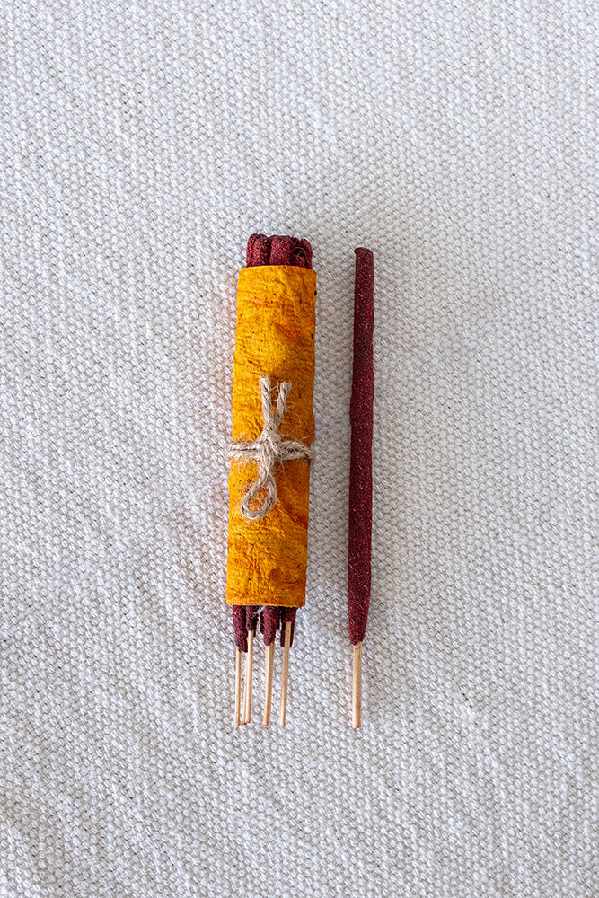 Artisanal Hand Rolled Incense - Red Lotus
