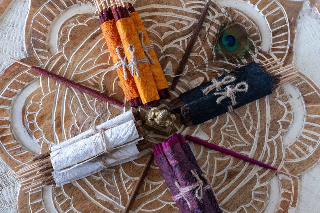 Variety Hand Rolled Incense Bundle - Explore All Scents (4 Pack)