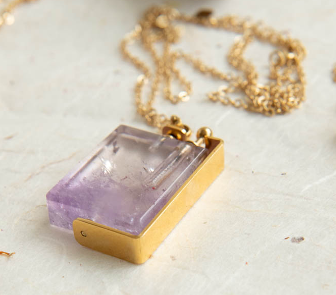 Tridevi AMETHYST CRYSTAL PENDANT-best pendant