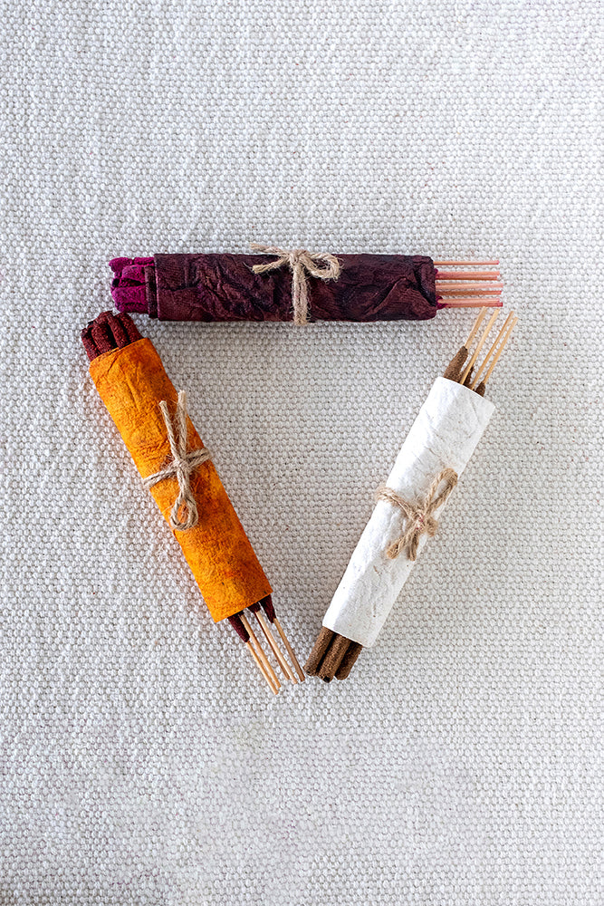 Artisanal Hand Rolled Incense Bundle - 3PK