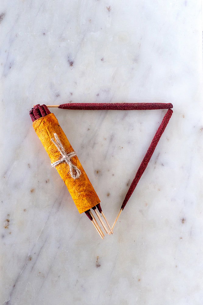 Artisanal Hand Rolled Incense - Red Lotus